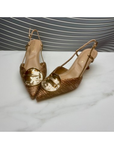 ZAPATO ABIERTO chapa dorado