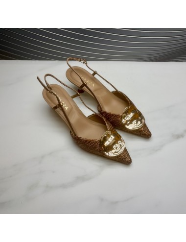 ZAPATO ABIERTO chapa dorado