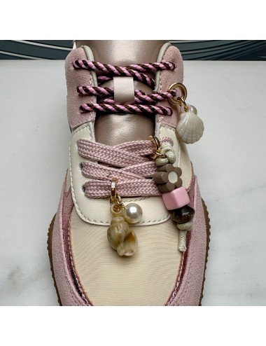 SUPER SNEAKER abalorios rosa