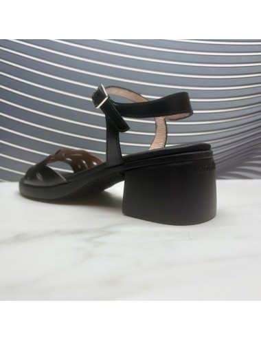SANDALIA medio tacon negra