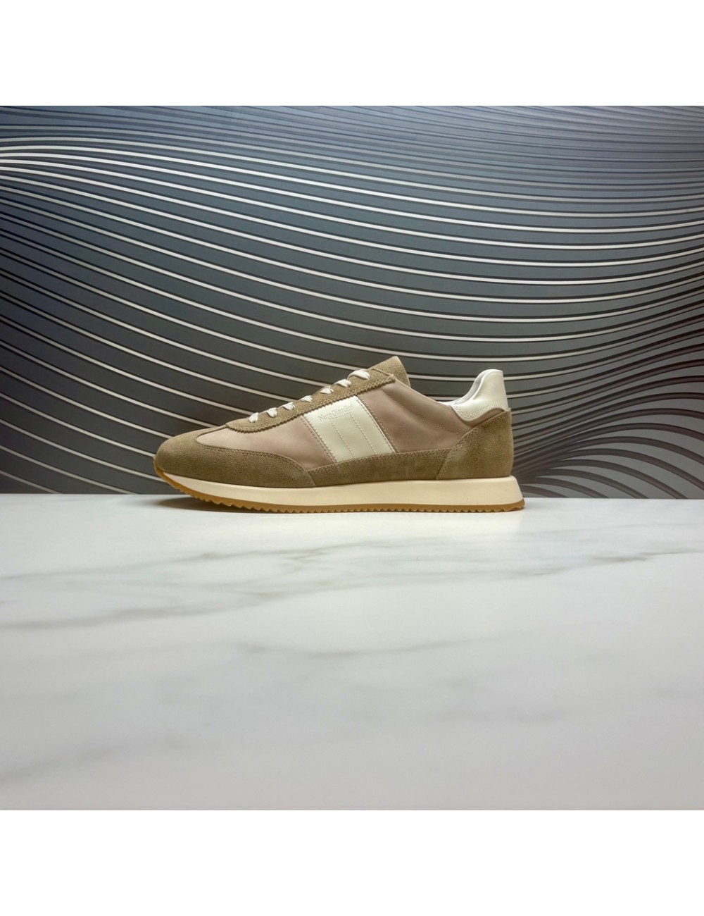 DEPORTIVO taupe blanco