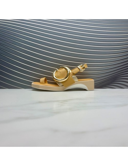 SANDALIA textura aro beig