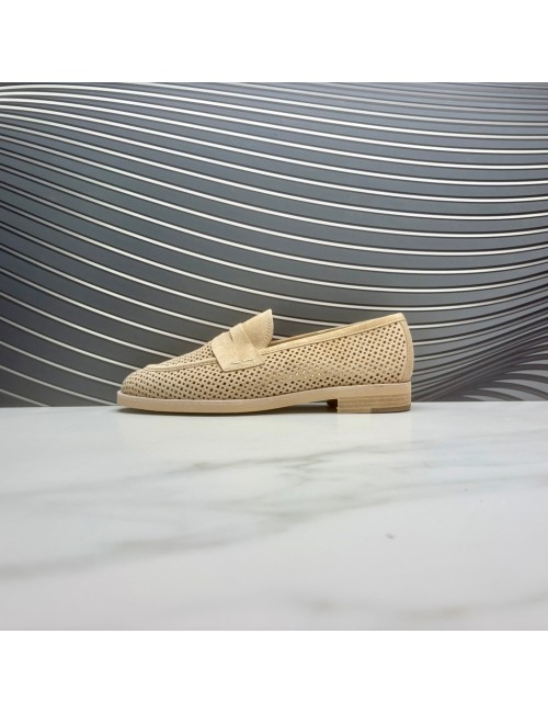 MOCASIN picado taupe