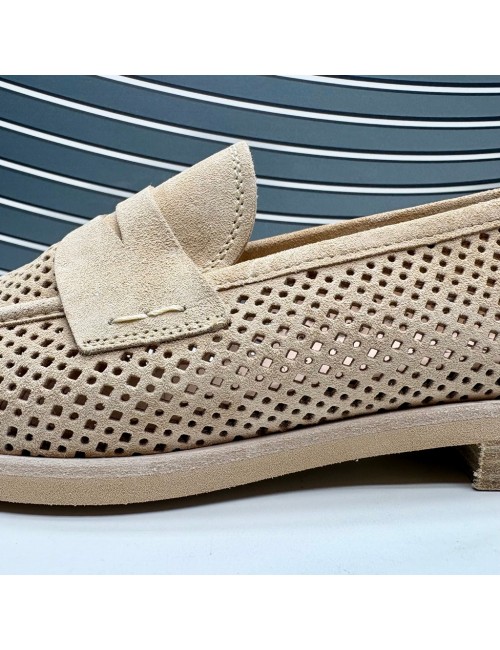 MOCASIN picado taupe