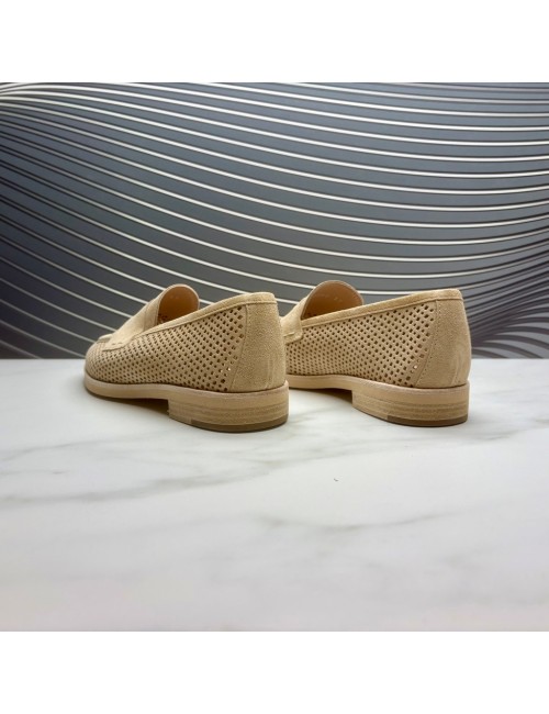 MOCASIN picado taupe