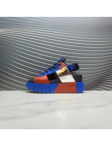 SANDALIA cordon azul teja