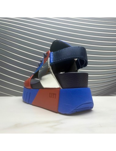 SANDALIA cordon azul teja
