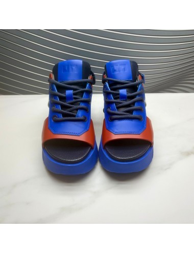 SANDALIA cordon azul teja