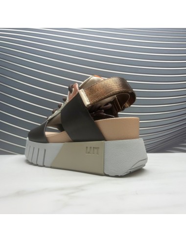 SANDALIA cordon negra gris