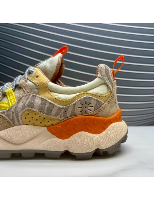 SNEAKER hielo taupe naranja