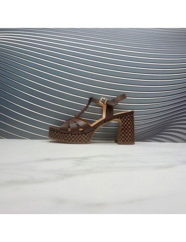 SANDALIA plataforma marron