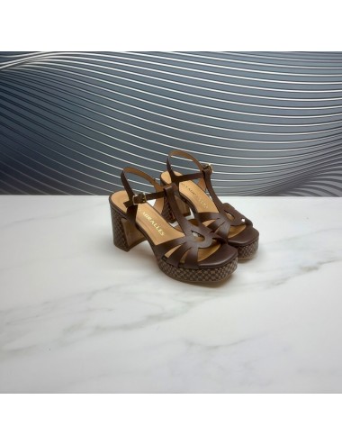 SANDALIA plataforma marron