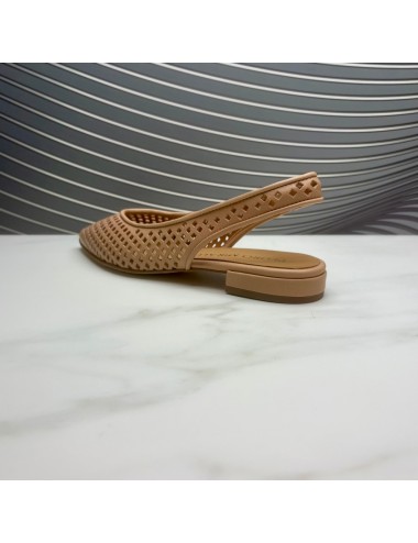 ZAPATO abierto bajo calado camel