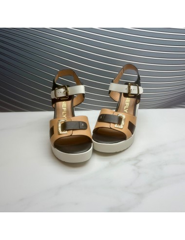SANDALIA super cuna negra camel