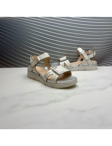 SANDALIA tres velcros blanca