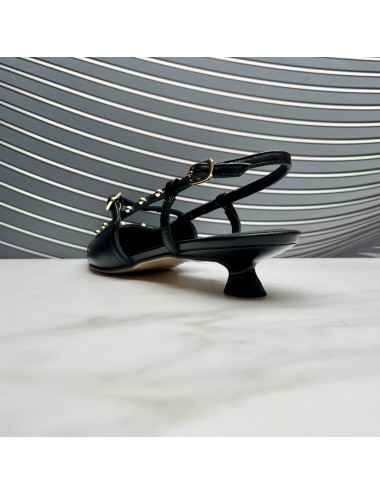 ZAPATO abierto tachas negro