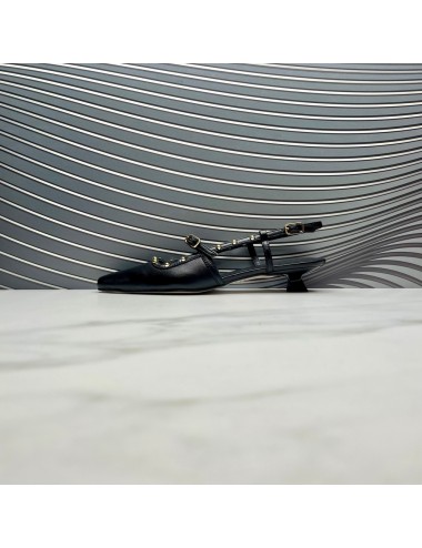 ZAPATO abierto tachas negro