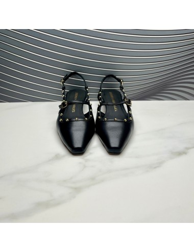 ZAPATO abierto tachas negro