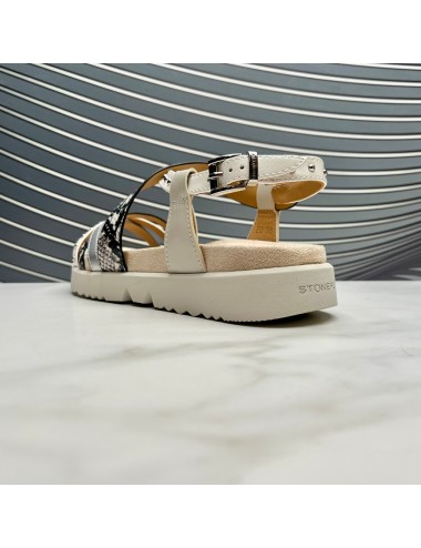 SANDALIA piton negra blanca