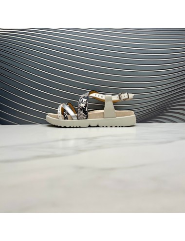 SANDALIA piton negra blanca