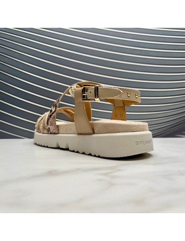 SANDALIA piton beig camel