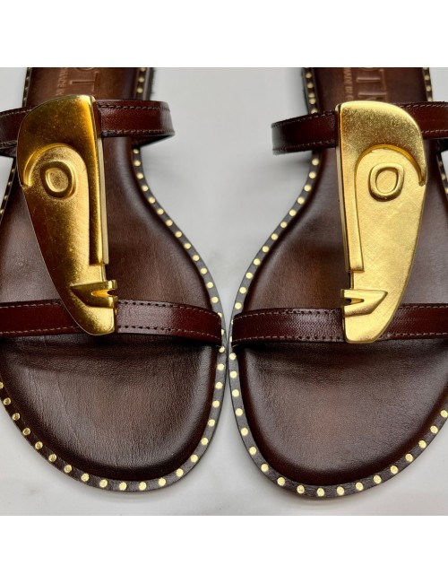 SANDALIA de rostro marron