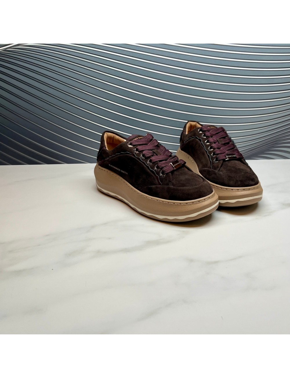 SNEAKER volumen ante marron