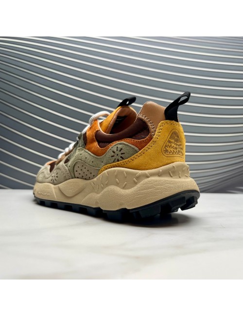 SNEAKER taupe naranja marron