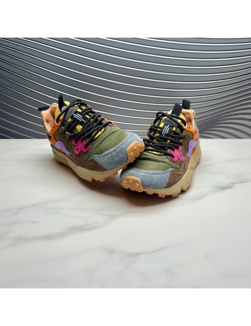 SNEAKER verde naranja marron