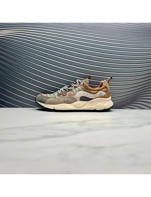 SNEAKER gris camel taupe