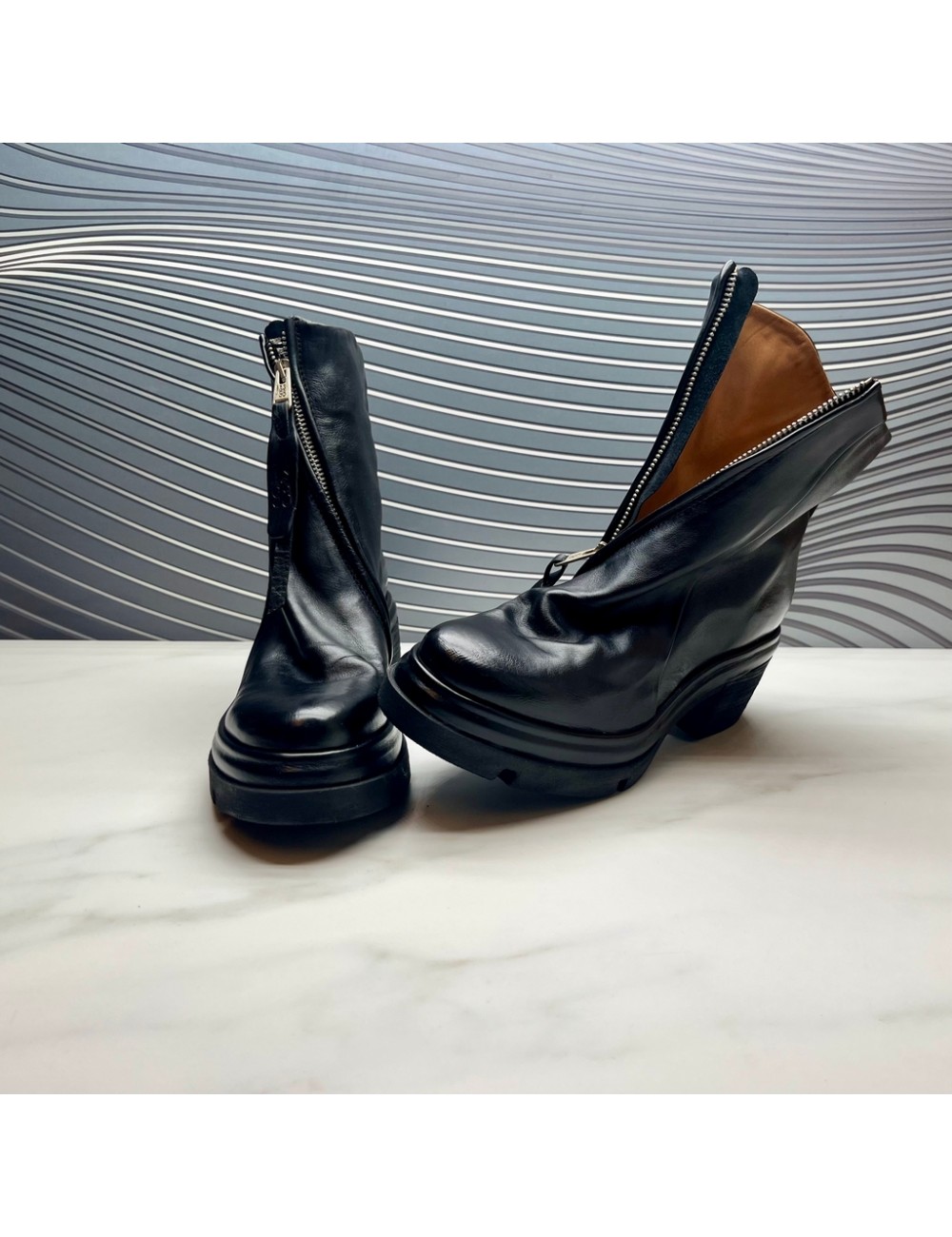 SUPER botin cremallera negro