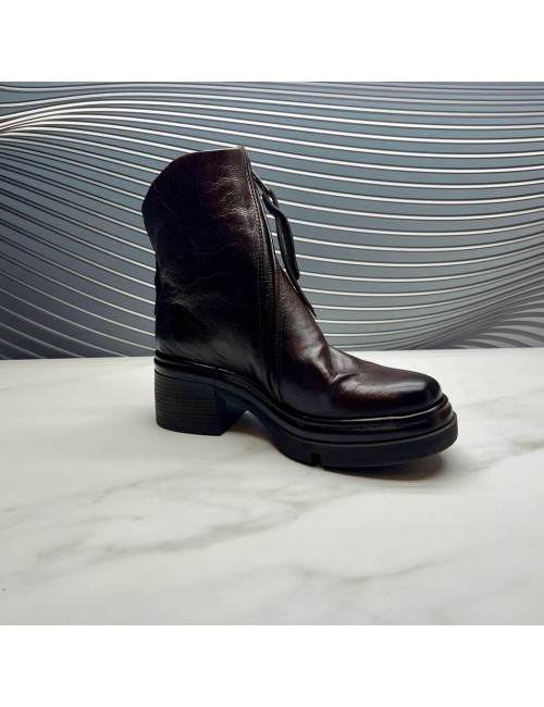 SUPER botin cremallera marron