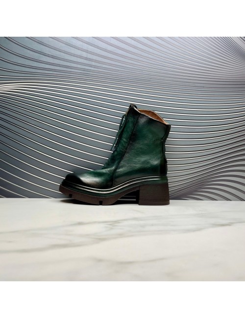 SUPER botin cremallera verde