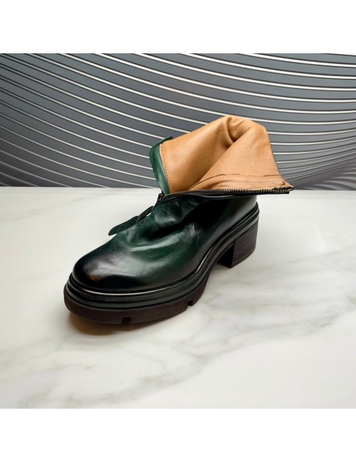 SUPER botin cremallera verde